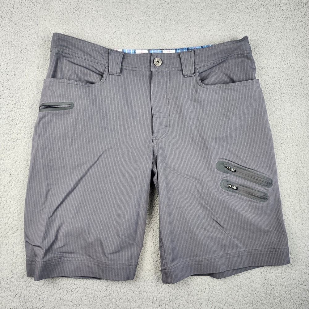 Lululemon Cadence Shorts Mens 36 38 Gray Performance Athleisure Pockets Nylon